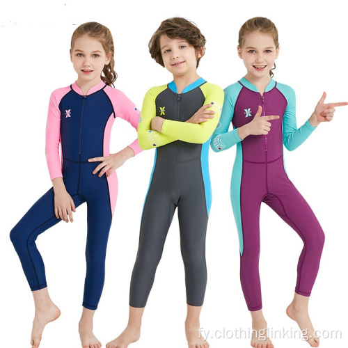 Kids One Piece Long Sleeve Swimsuit